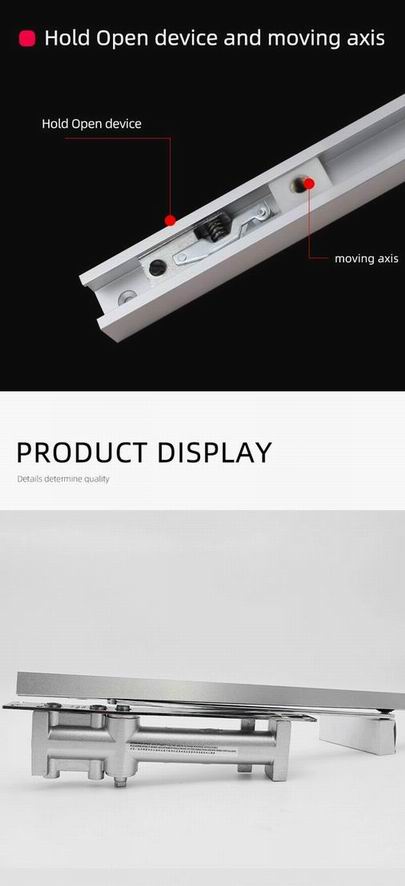 Supply high quality aluminum hydraulic concealed mounted door closer