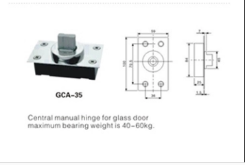 Glass Hardware Spring Floor Fitting in Clamp for Door